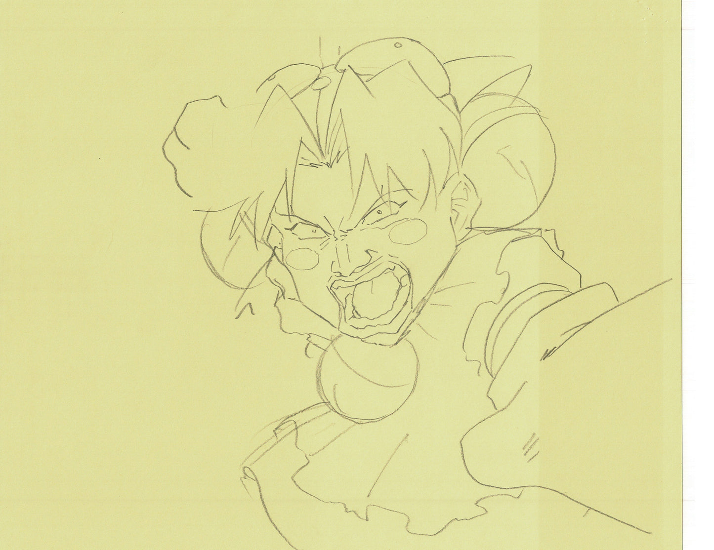 Excel Saga Anime Lot of 2 Production Animation Cel Drawings 2000 AE-19