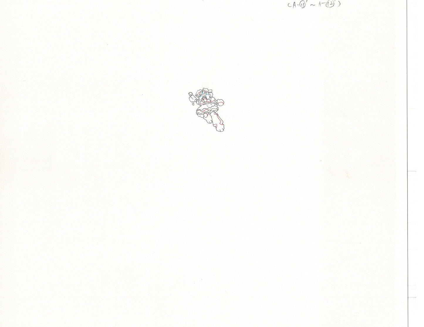 Excel Saga Anime Lot of 2 Production Animation Cel Drawings 2000 AE-27