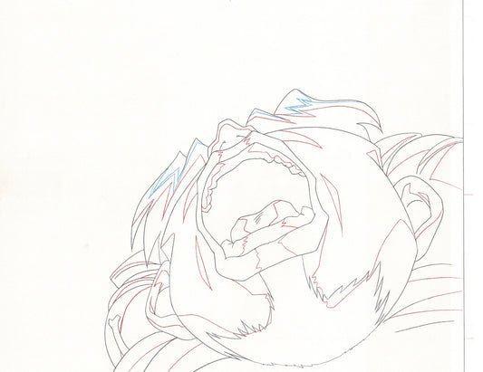 Excel Saga Anime Lot of 2 Production Animation Cel Drawings 2000 AE-31