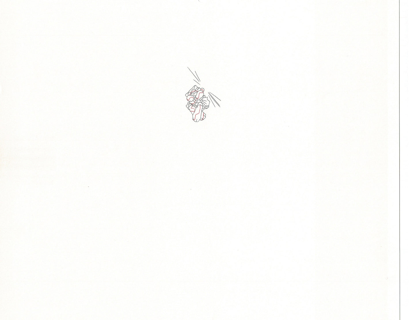 Excel Saga Anime Lot of 2 Production Animation Cel Drawings 2000 AE-37