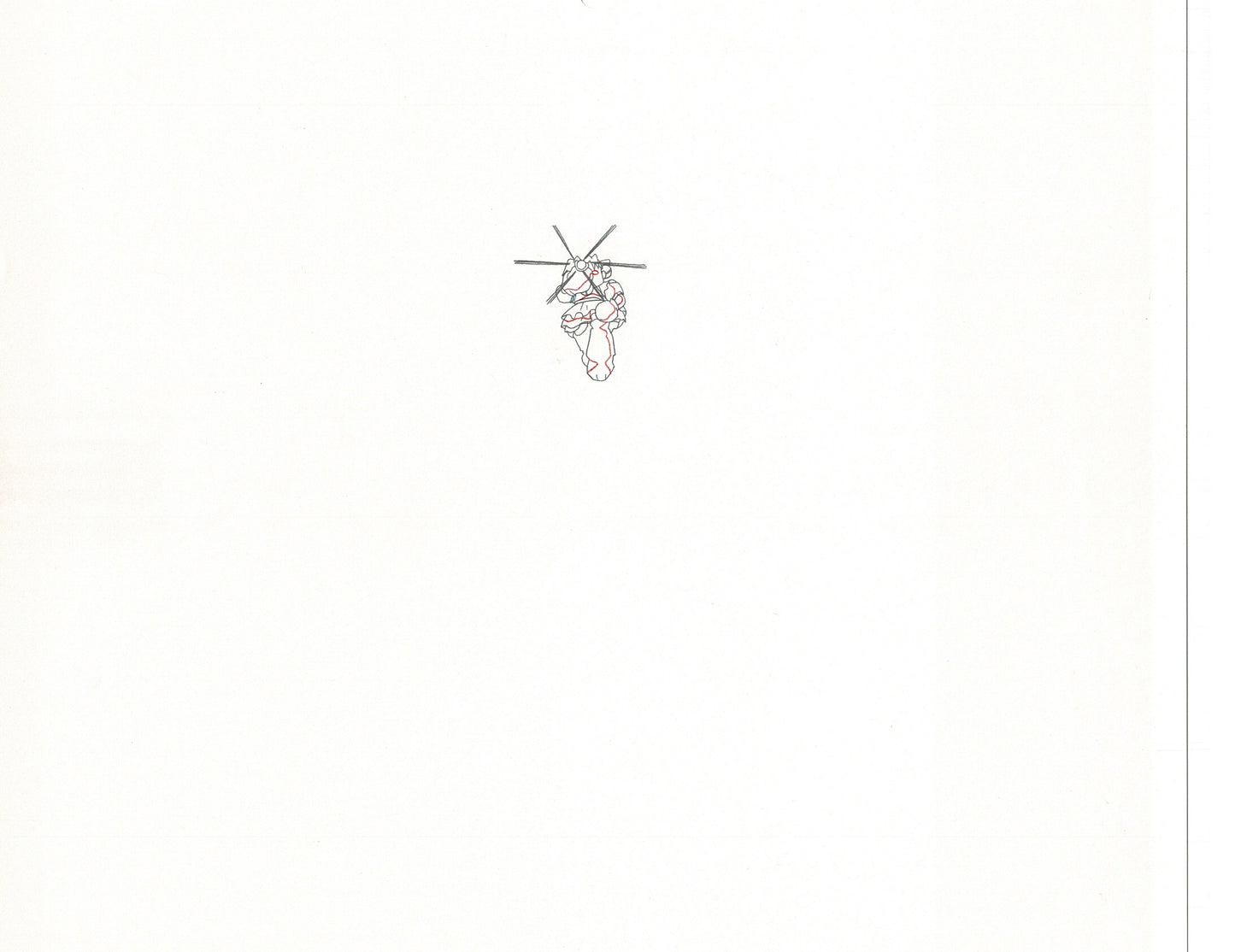 Excel Saga Anime Lot of 2 Production Animation Cel Drawings 2000 AE-37