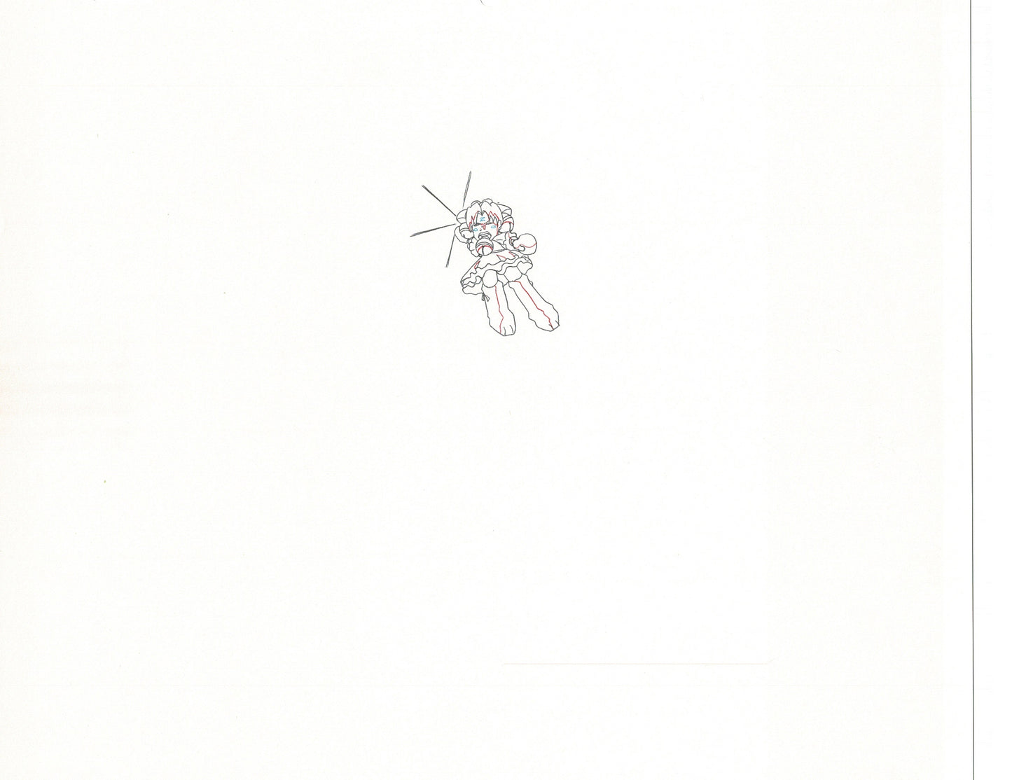 Excel Saga Anime Lot of 2 Production Animation Cel Drawings 2000 AE-39