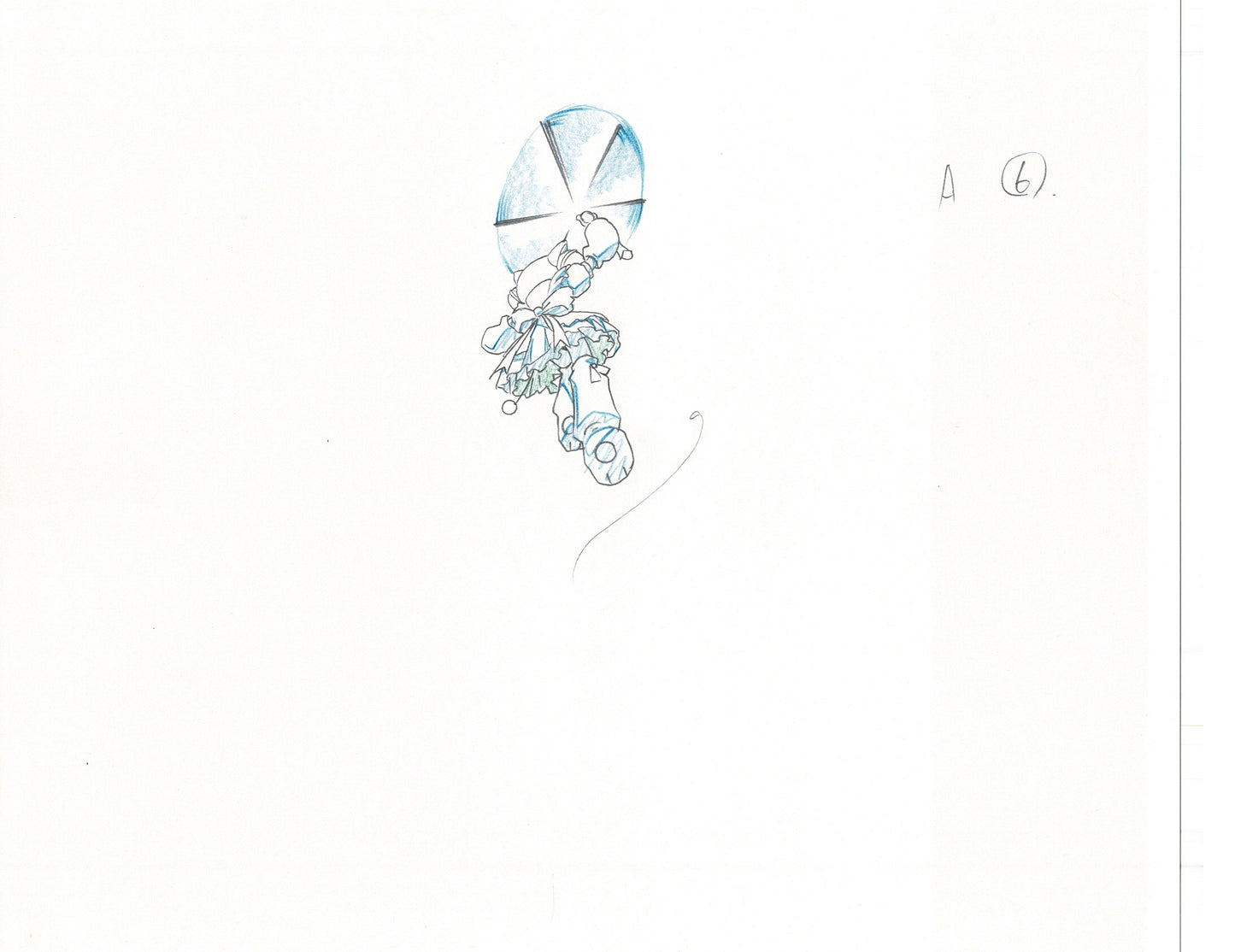 Excel Saga Anime Lot of 2 Production Animation Cel Drawings 2000 AE-51