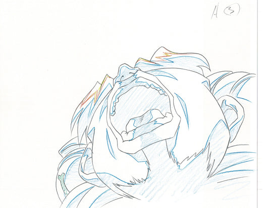 Excel Saga Anime Lot of 2 Production Animation Cel Drawings 2000 AE-53