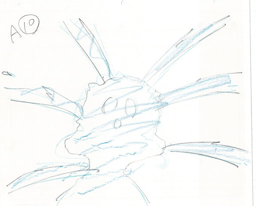 Excel Saga Anime Lot of 2 Production Animation Cel Drawings 2000 BE-03