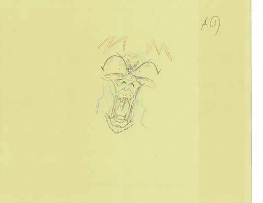 Excel Saga Anime Lot of 2 Production Animation Cel Drawings 2000 BE-15