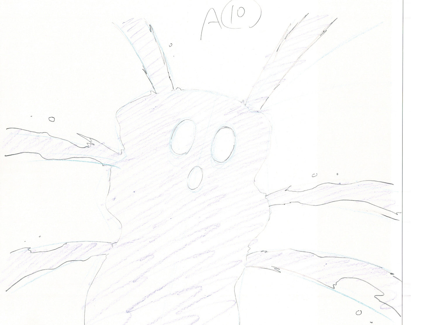 Excel Saga Anime Lot of 2 Production Animation Cel Drawings 2000 BE-21