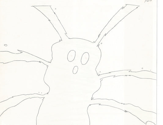 Excel Saga Anime Lot of 2 Production Animation Cel Drawings 2000 BE-43