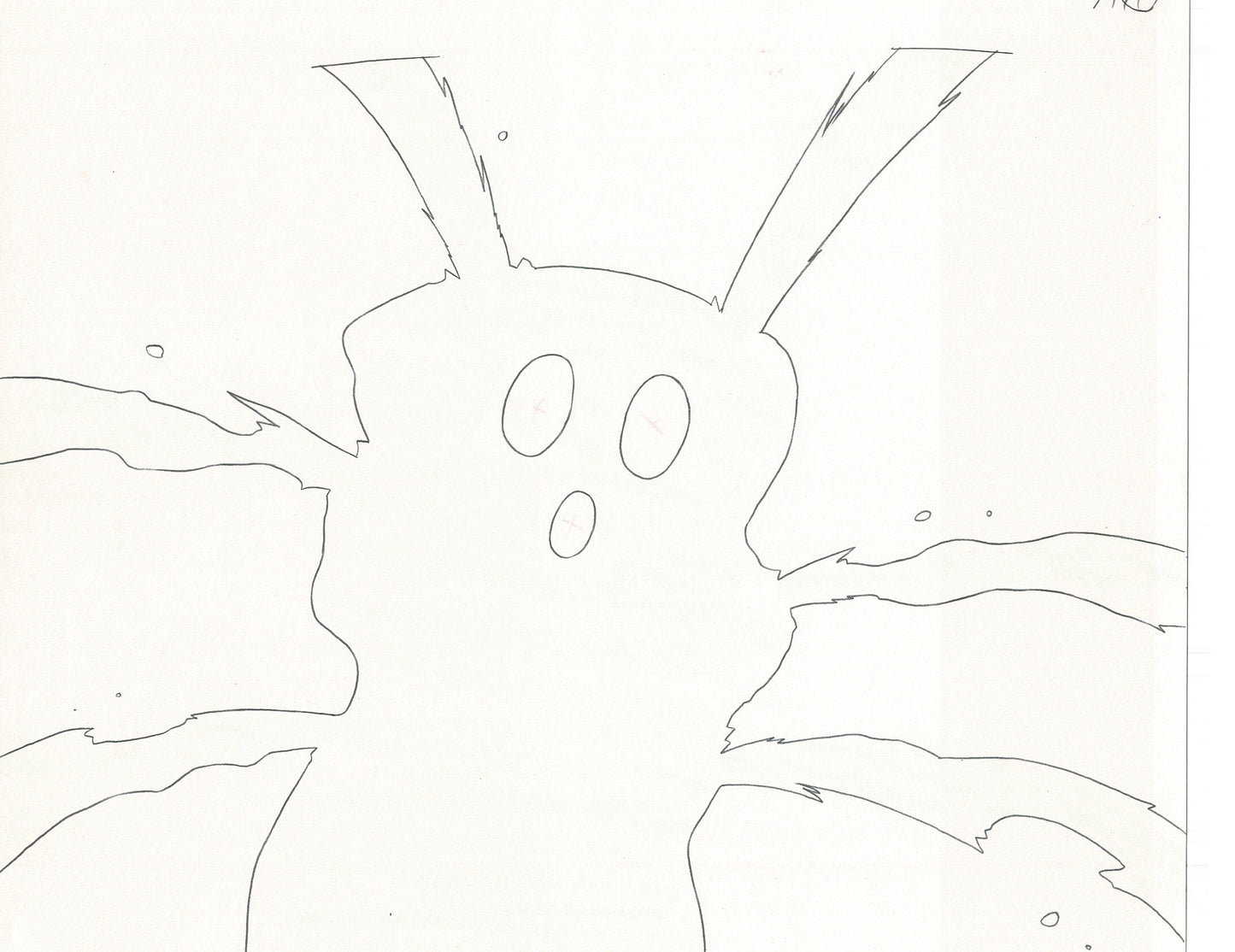 Excel Saga Anime Lot of 2 Production Animation Cel Drawings 2000 BE-43