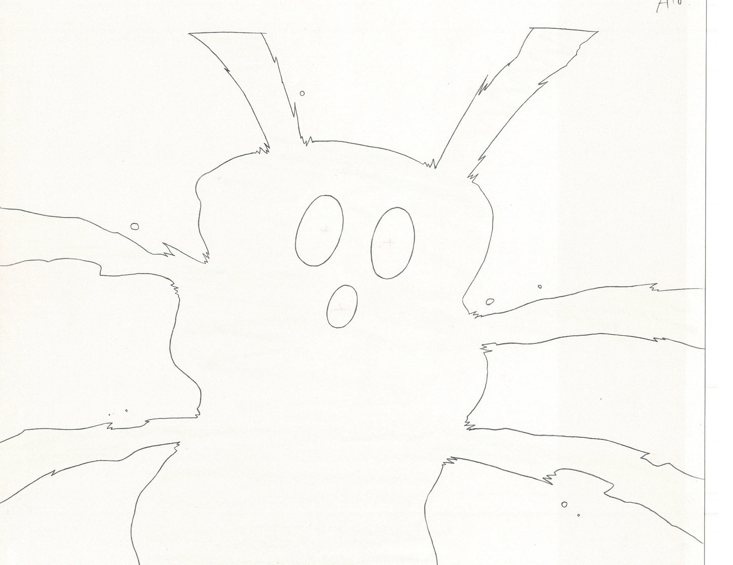 Excel Saga Anime Lot of 2 Production Animation Cel Drawings 2000 BE-45