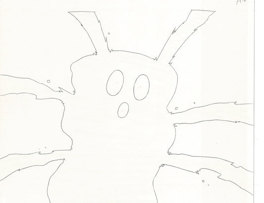 Excel Saga Anime Lot of 2 Production Animation Cel Drawings 2000 BE-45