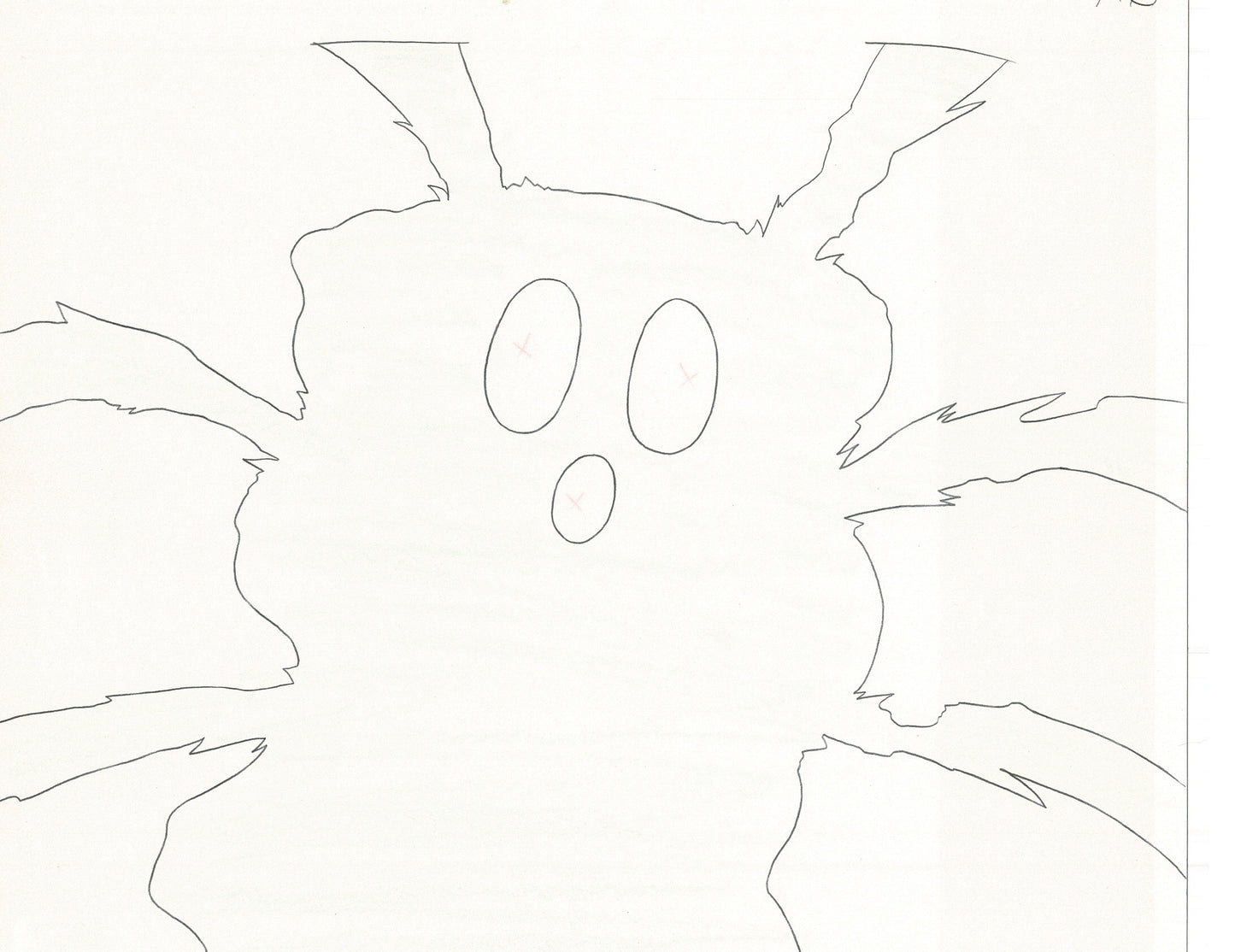 Excel Saga Anime Lot of 2 Production Animation Cel Drawings 2000 BE-47