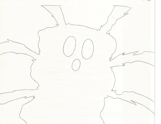 Excel Saga Anime Lot of 2 Production Animation Cel Drawings 2000 BE-47