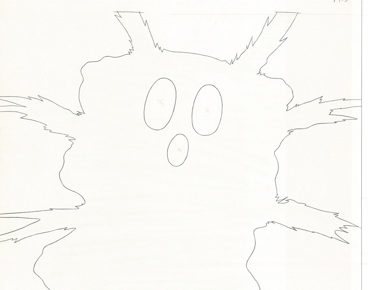 Excel Saga Anime Lot of 2 Production Animation Cel Drawings 2000 BE-47