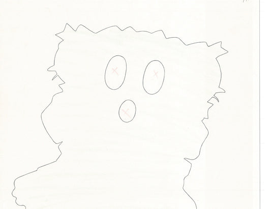 Excel Saga Anime Lot of 2 Production Animation Cel Drawings 2000 BE-53