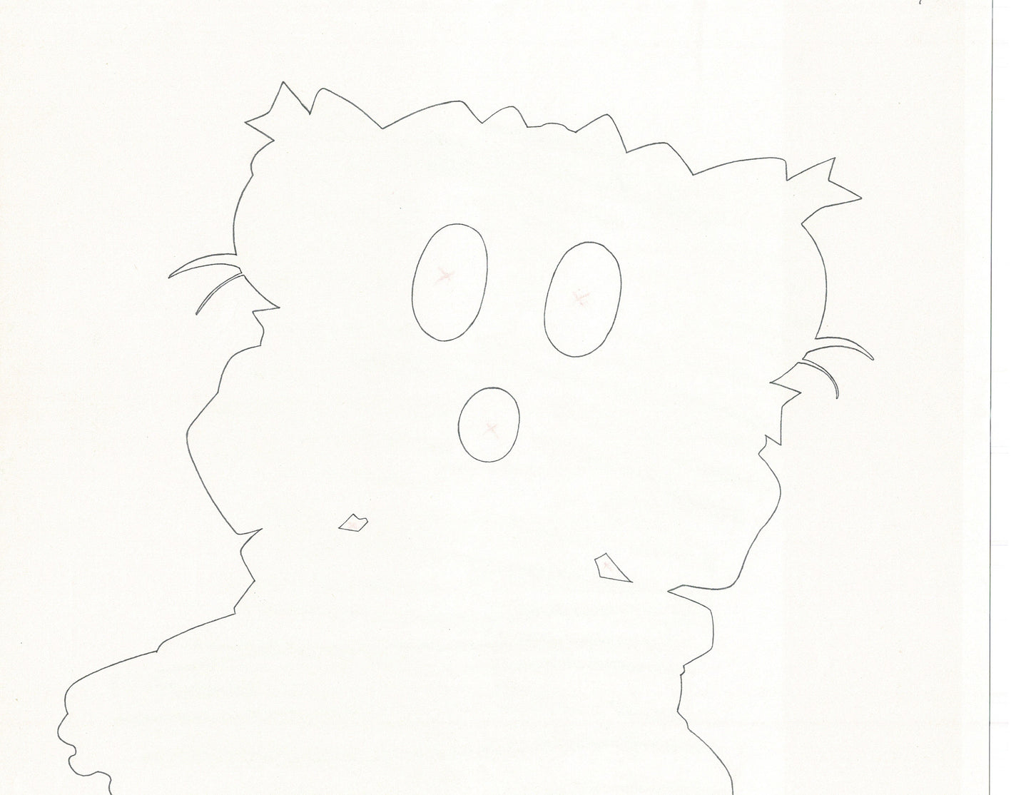 Excel Saga Anime Lot of 2 Production Animation Cel Drawings 2000 BE-55