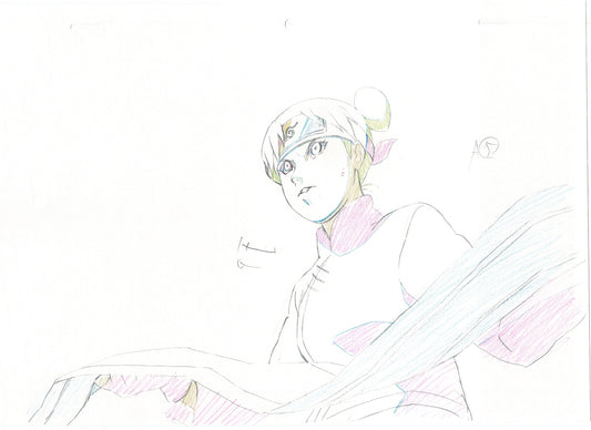 Naruto: Shippuden Tenten Anime Production Animation Cel Drawing 2007-17 DE-02