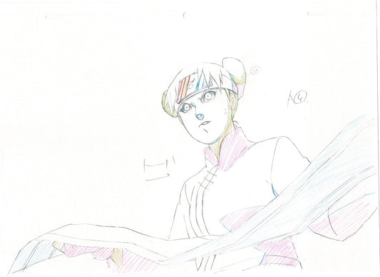 Naruto: Shippuden Tenten Anime Production Animation Cel Drawing 2007-17 DE-03