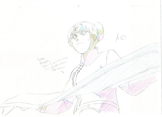 Naruto: Shippuden Tenten Anime Production Animation Cel Drawing 2007-17 DE-07