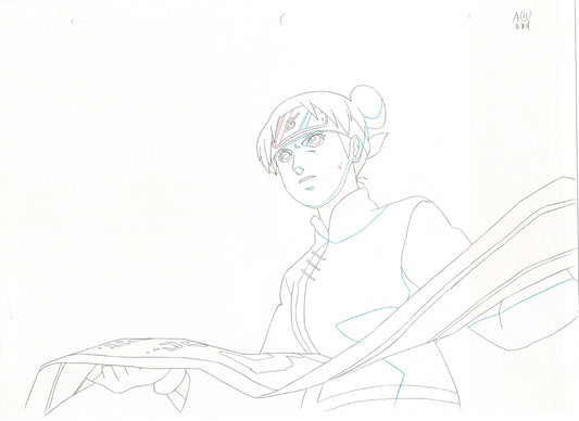 Naruto: Shippuden Tenten Anime Production Animation Cel Drawing 2007-17 DE-08