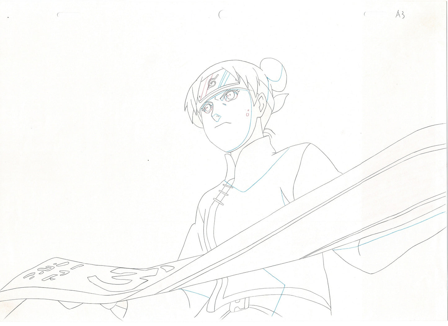 Naruto: Shippuden Tenten Anime Production Animation Cel Drawing 2007-17 DE-14