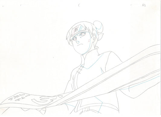 Naruto: Shippuden Tenten Anime Production Animation Cel Drawing 2007-17 DE-14