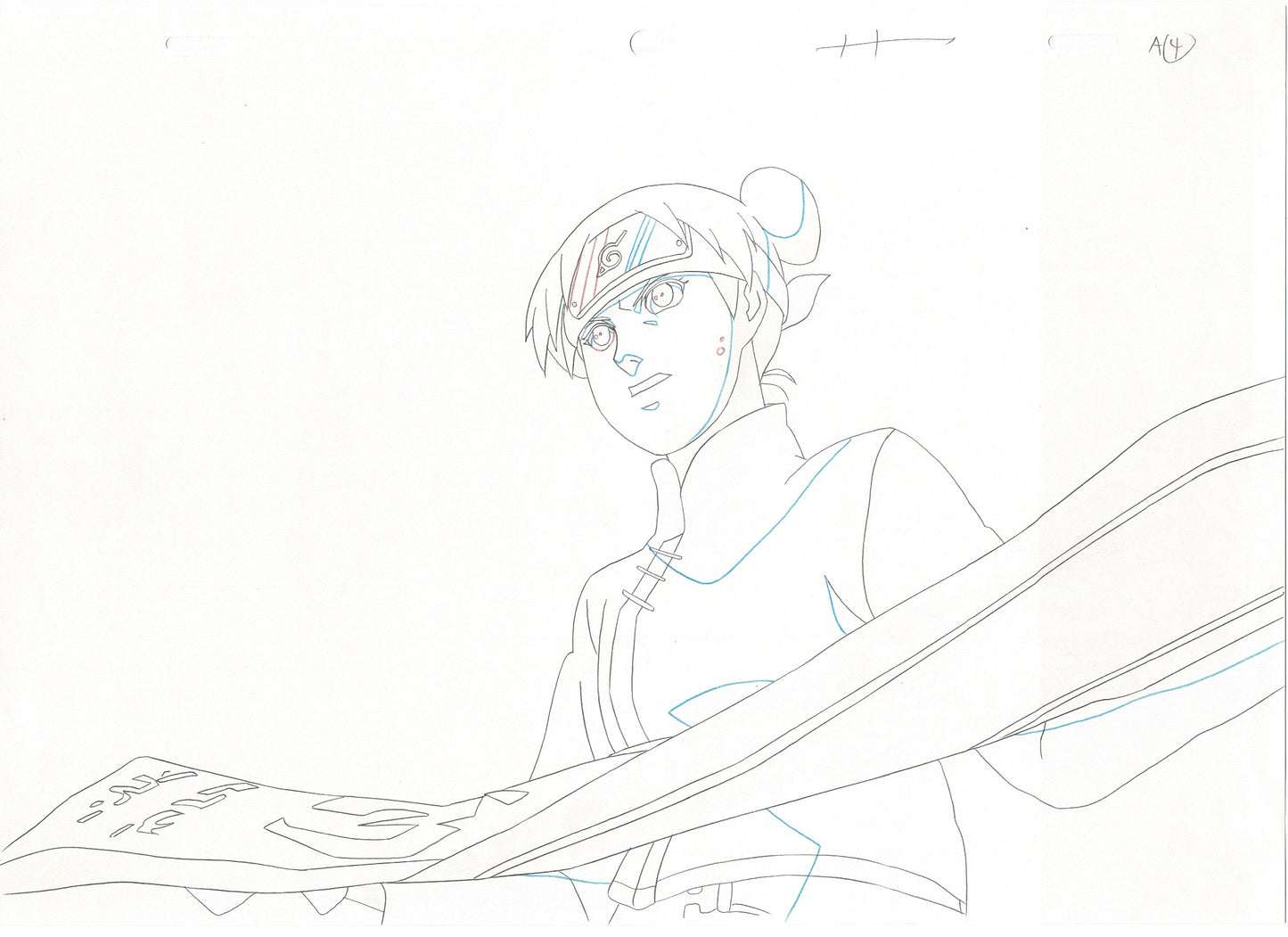 Naruto: Shippuden Tenten Anime Production Animation Cel Drawing 2007-17 DE-15
