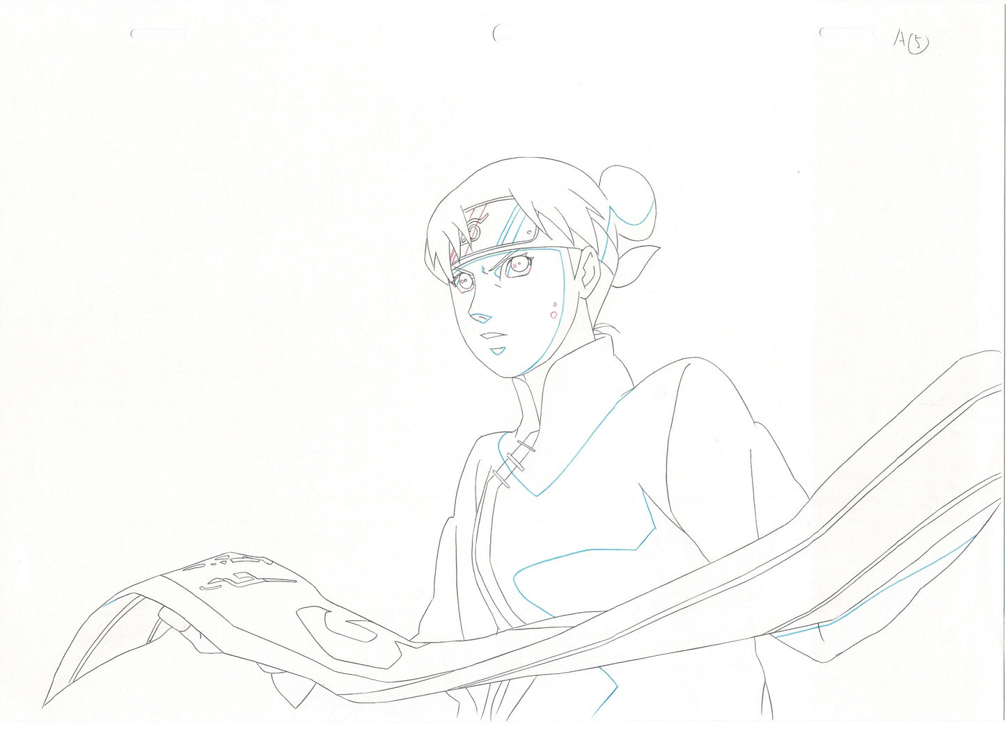 Naruto: Shippuden Tenten Anime Production Animation Cel Drawing 2007-17 DE-16