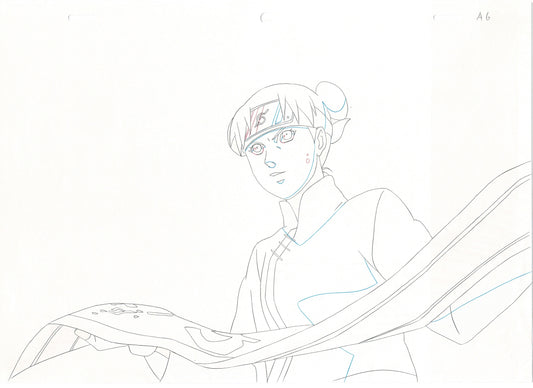 Naruto: Shippuden Tenten Anime Production Animation Cel Drawing 2007-17 DE-17