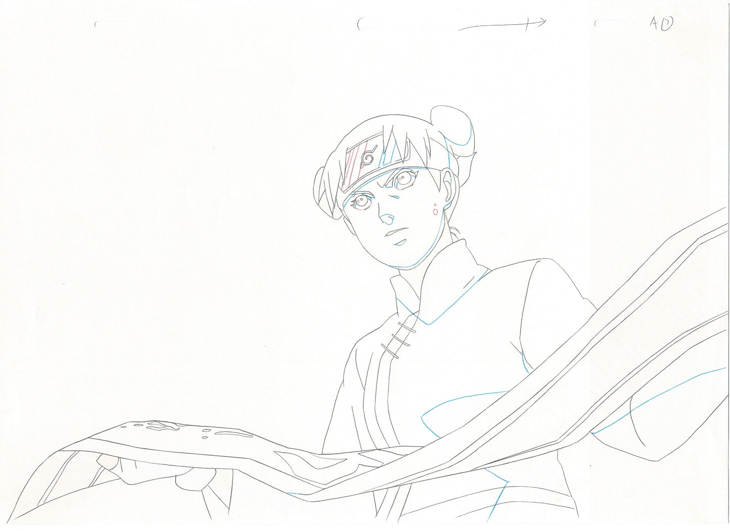 Naruto: Shippuden Tenten Anime Production Animation Cel Drawing 2007-17 DE-18