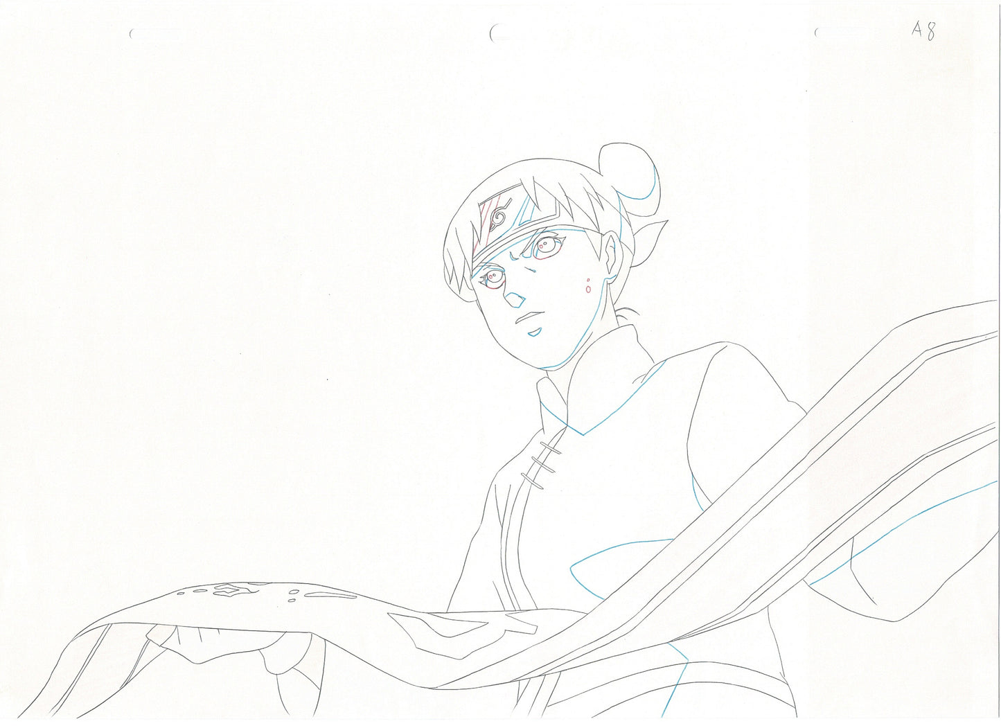 Naruto: Shippuden Tenten Anime Production Animation Cel Drawing 2007-17 DE-19