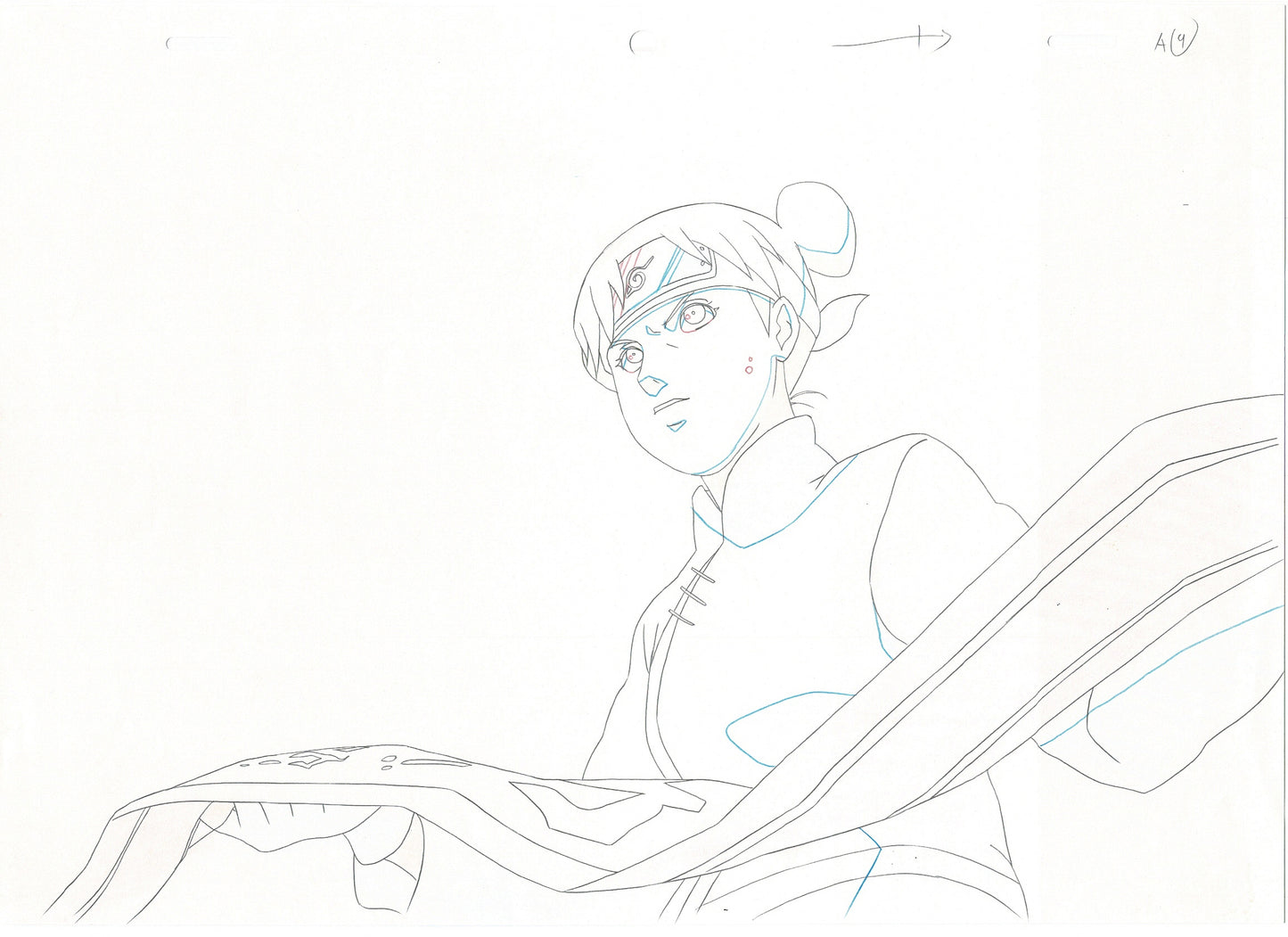 Naruto: Shippuden Tenten Anime Production Animation Cel Drawing 2007-17 DE-20