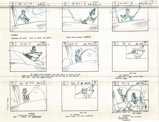 Archie Storyboard Cartoon Page Riverdale Animation Page Filmation 1977 A-002