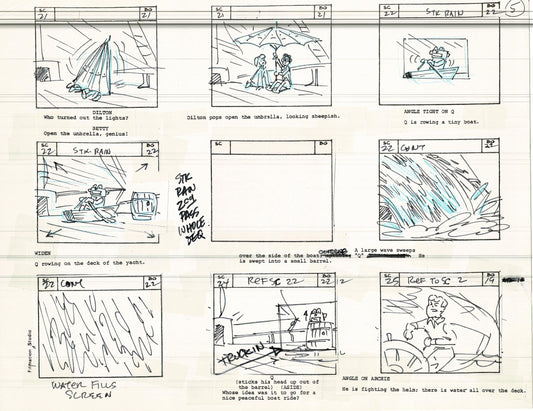 Archie Storyboard Cartoon Page Riverdale Animation Page Filmation 1977 A-006