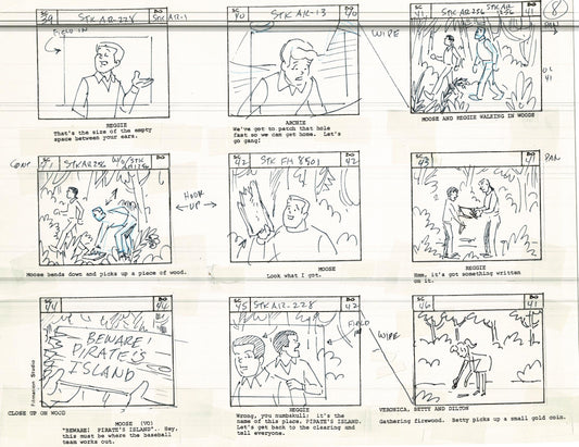 Archie Storyboard Cartoon Page Riverdale Animation Page Filmation 1977 A-009