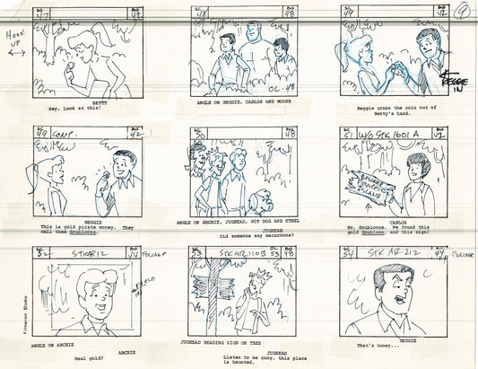 Archie Storyboard Cartoon Page Riverdale Animation Page Filmation 1977 A-010