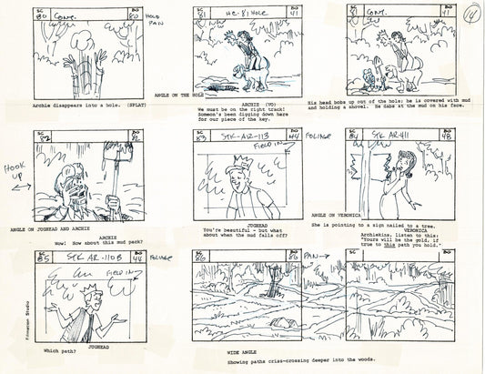 Archie Storyboard Cartoon Page Riverdale Animation Page Filmation 1977 A-015