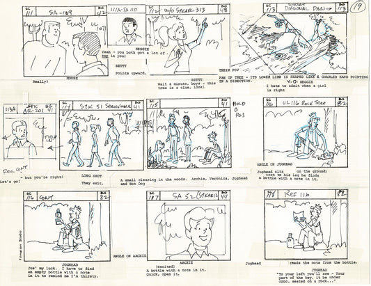 Archie Storyboard Cartoon Page Riverdale Animation Page Filmation 1977 A-020