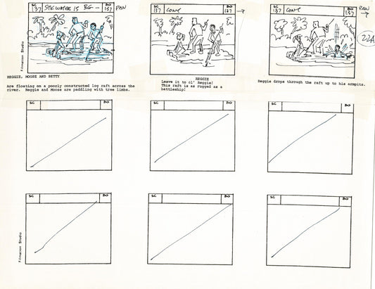 Archie Storyboard Cartoon Page Riverdale Animation Page Filmation 1977 A-024