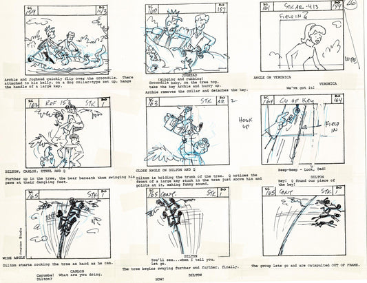 Archie Storyboard Cartoon Page Riverdale Animation Page Filmation 1977 A-028