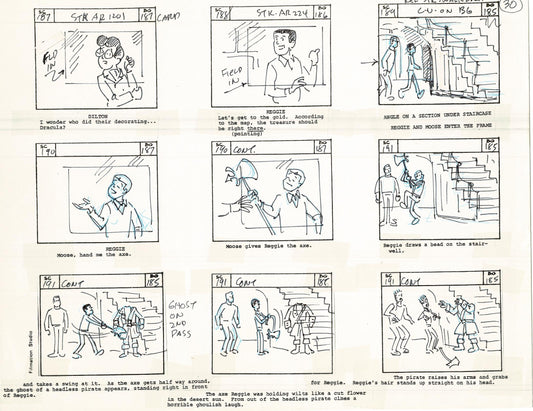 Archie Storyboard Cartoon Page Riverdale Animation Page Filmation 1977 A-032