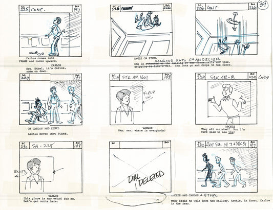 Archie Storyboard Cartoon Page Riverdale Animation Page Filmation 1977 A-041