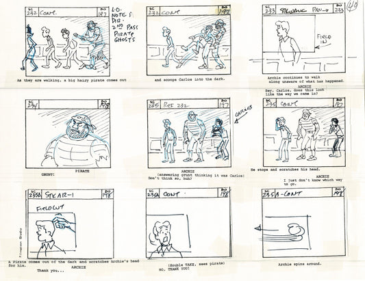 Archie Storyboard Cartoon Page Riverdale Animation Page Filmation 1977 A-042