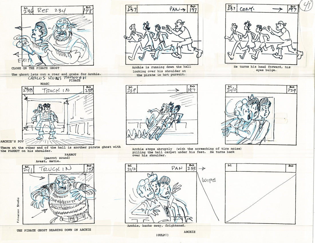 Archie Storyboard Cartoon Page Riverdale Animation Page Filmation 1977 ...