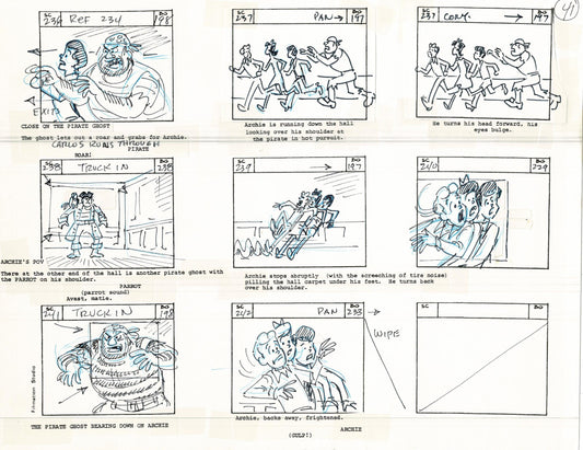 Archie Storyboard Cartoon Page Riverdale Animation Page Filmation 1977 A-043