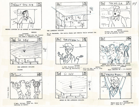 Archie Storyboard Cartoon Page Riverdale Animation Page Filmation 1977 A-046