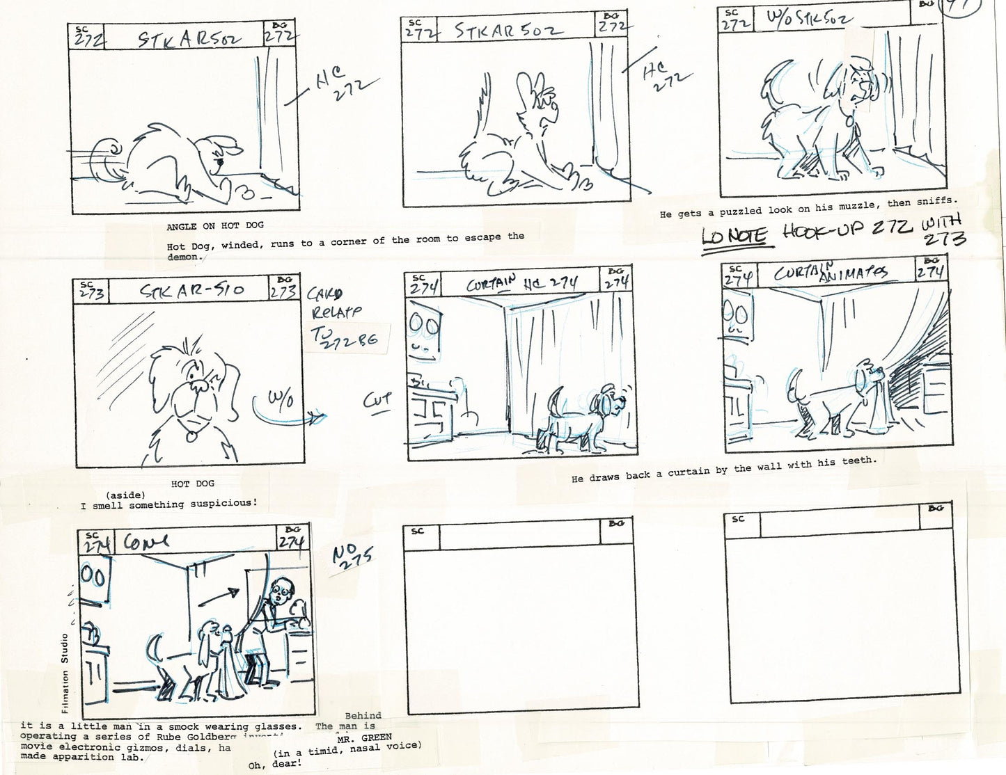 Archie Storyboard Cartoon Page Riverdale Animation Page Filmation 1977 A-049