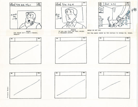 Archie Storyboard Cartoon Page Riverdale Animation Page Filmation 1977 A-051