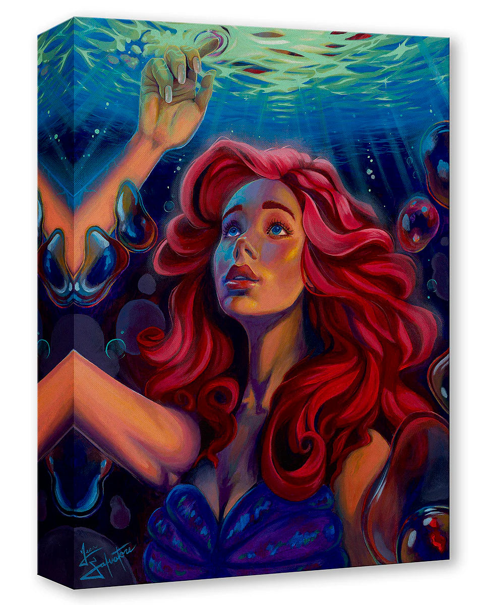 The Little Mermaid Walt Disney Fine Art Jean Salvatore Limited Edition of 1500 TOC Treasures on Canvas Print Ariel - The Unknown