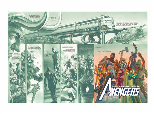 Origins Avengers Alex Ross Signed Marvel NYCC 2026 Exclusive Print on Paper Limited Edition of 25 Printers Proof Edition